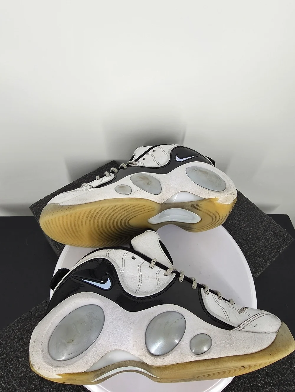 Nike Air Zoom Flight 95 Black Patent White DV0820-100 Mens Size 9 READ DESC